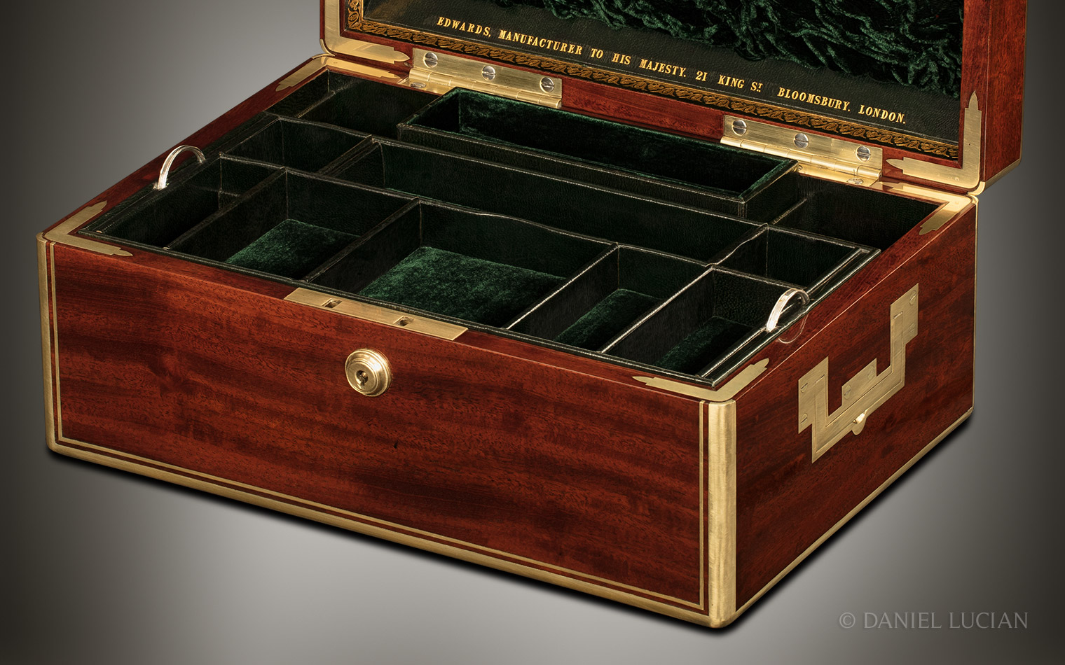 Antique Jewellery Box in Cuban Mahogany, by Edwards