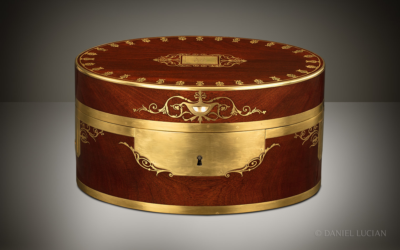 French Antique Jewellery Box in Cuban Mahogany, by Martin-Guillaume Biennais