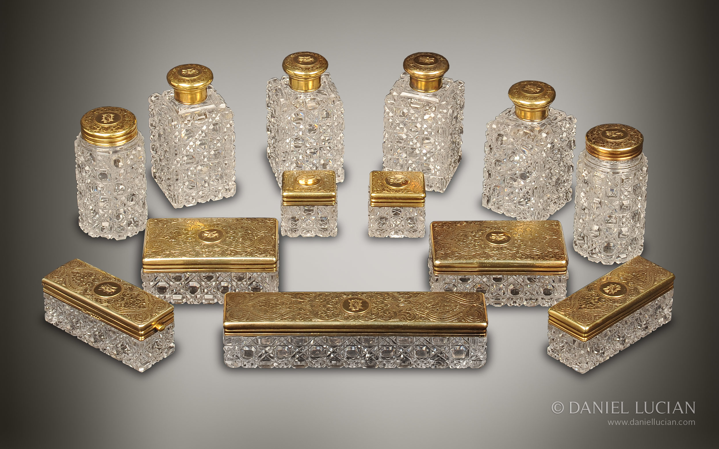 Silver-gilt topped, 