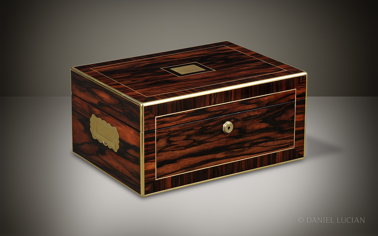 Asprey Antique Jewellery Box in Calamander