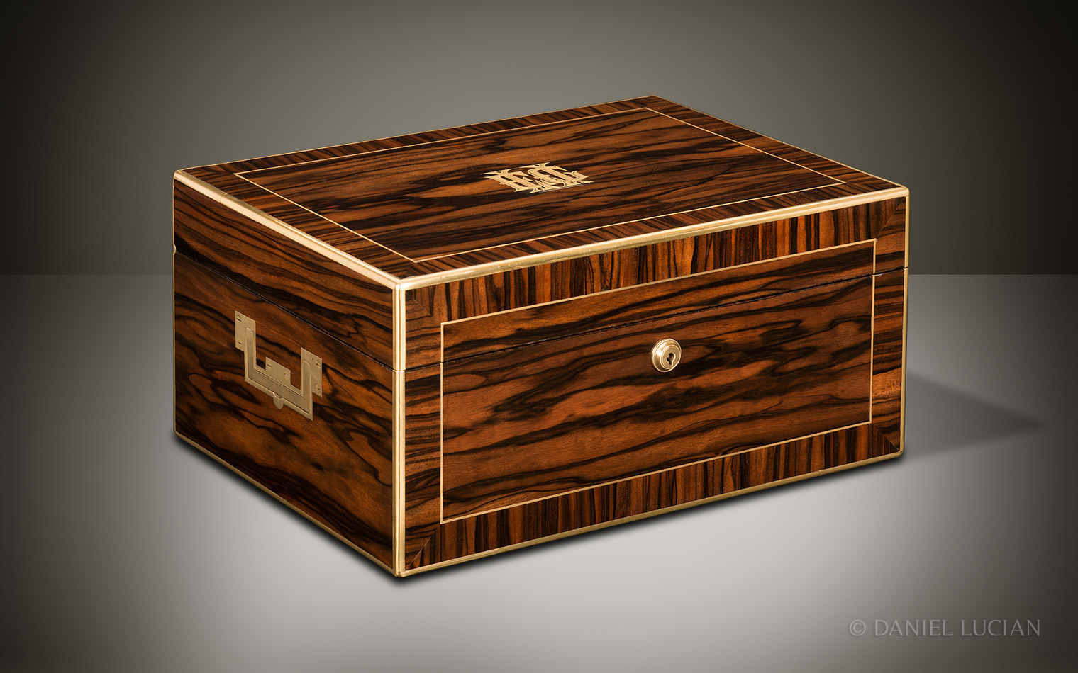 Asprey Antique Jewellery Box in Calamander Wood