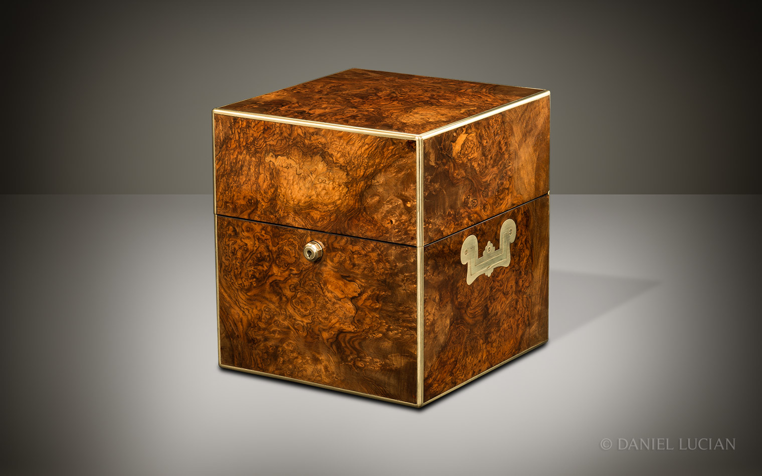 Antique Jewellery Box in Burr Walnut