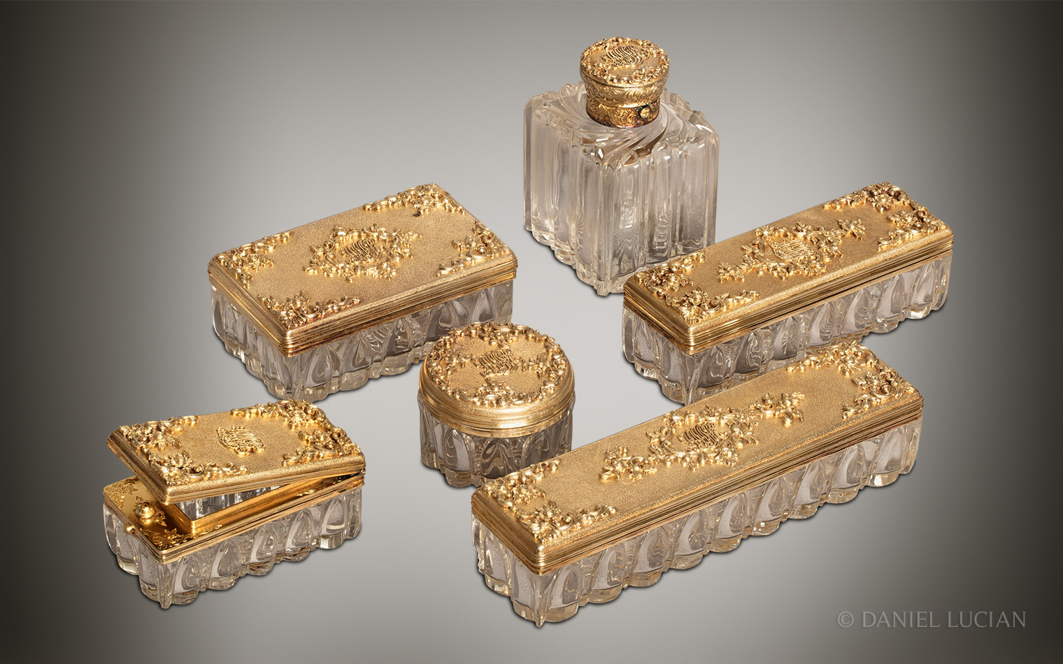 Magnificent Antique Dressing Case from Asprey, Displayed at the Great Exhibition of 1851.