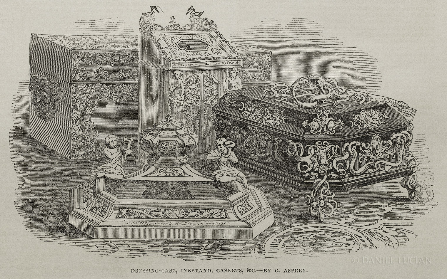 Magnificent Antique Dressing Case from Asprey, Displayed at the Great Exhibition of 1851.