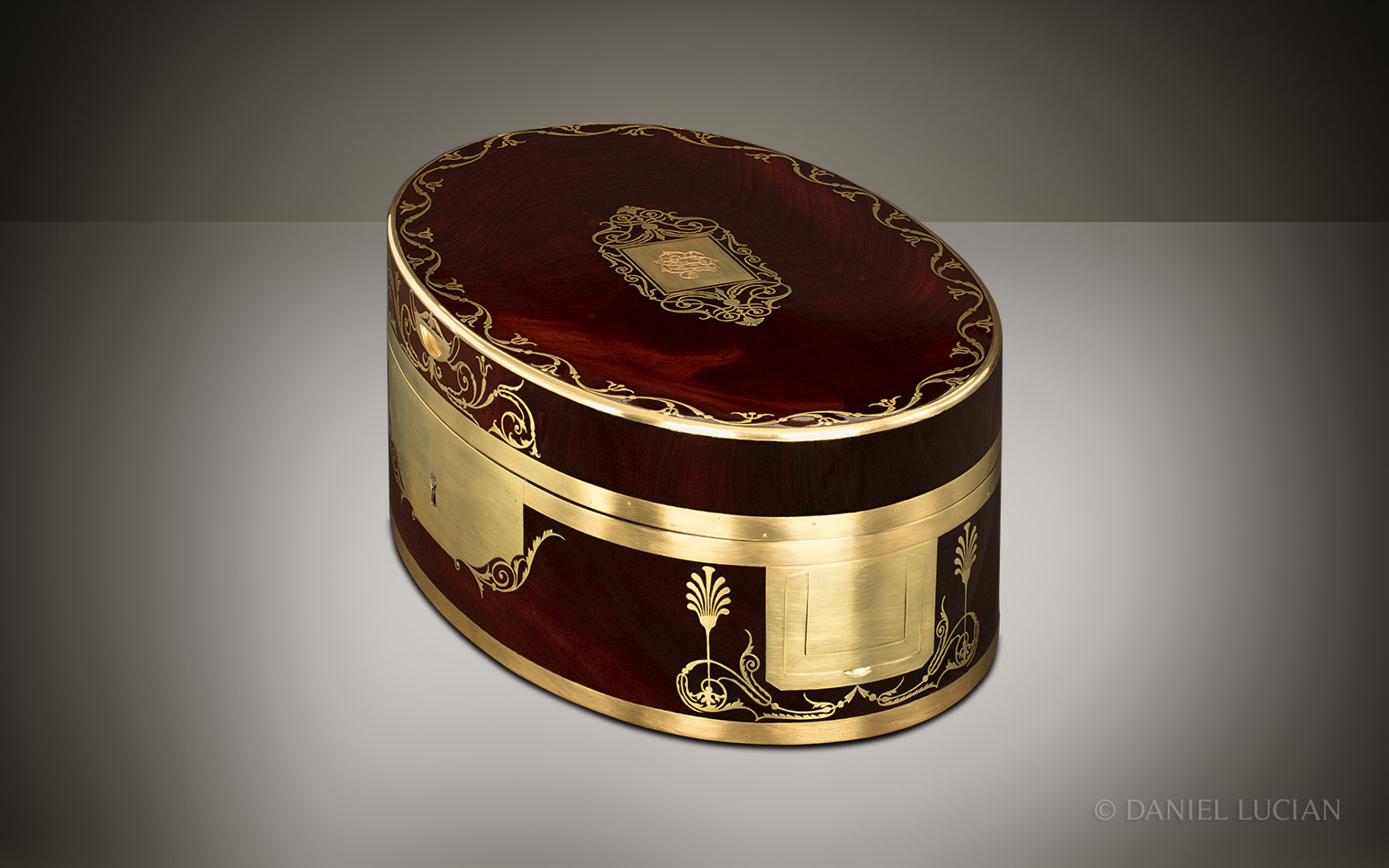 French Antique Jewellery Box in Cuban Mahogany, Attributed to Martin-Guillaume Biennais.