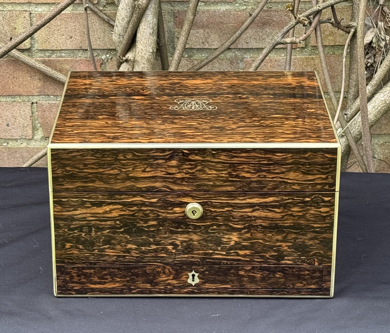 Antique Jewellery Box in Coromandel by Halstaff & Hannaford