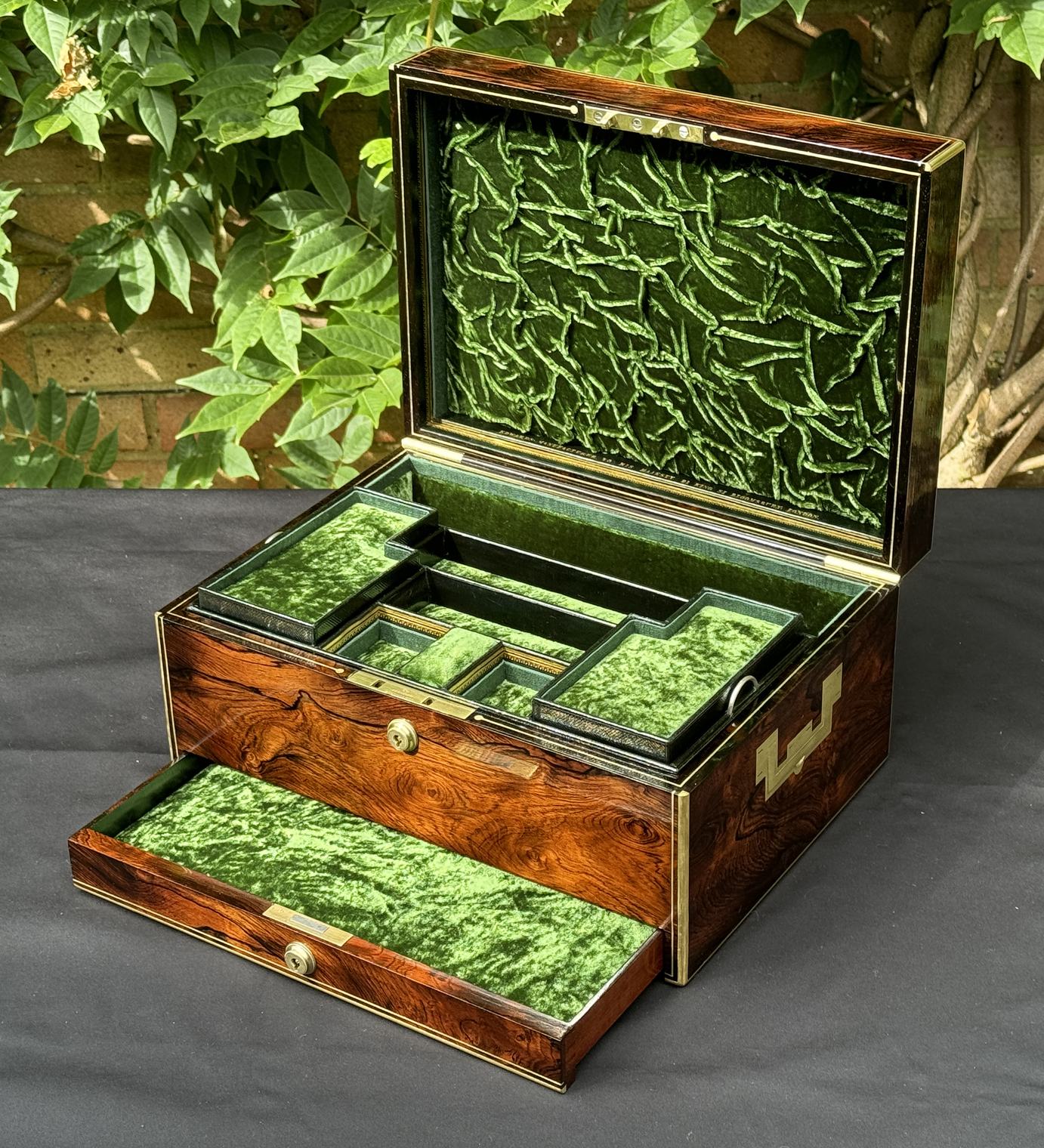 Antique Jewellery Box in Rosewood, by Edwards