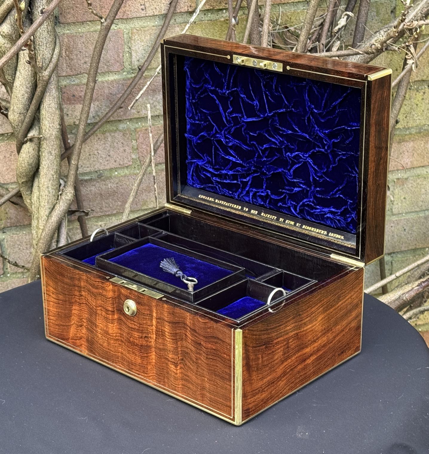 Antique Jewellery Box in Rosewood, by Edwards