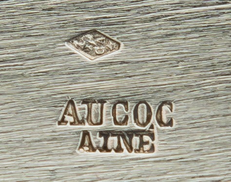 Silver mark and manufacturer’s mark belonging to Jean-Baptiste Casimir Aucoc and Louis Aucoc Ainé.