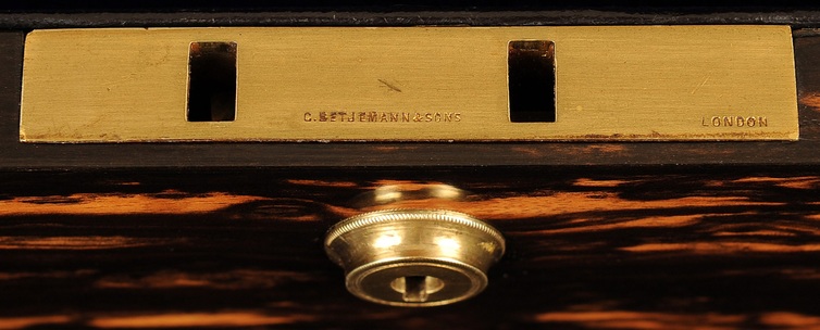 ‘G.Betjemann & Sons – London’ stamped on a Bramah lock.
