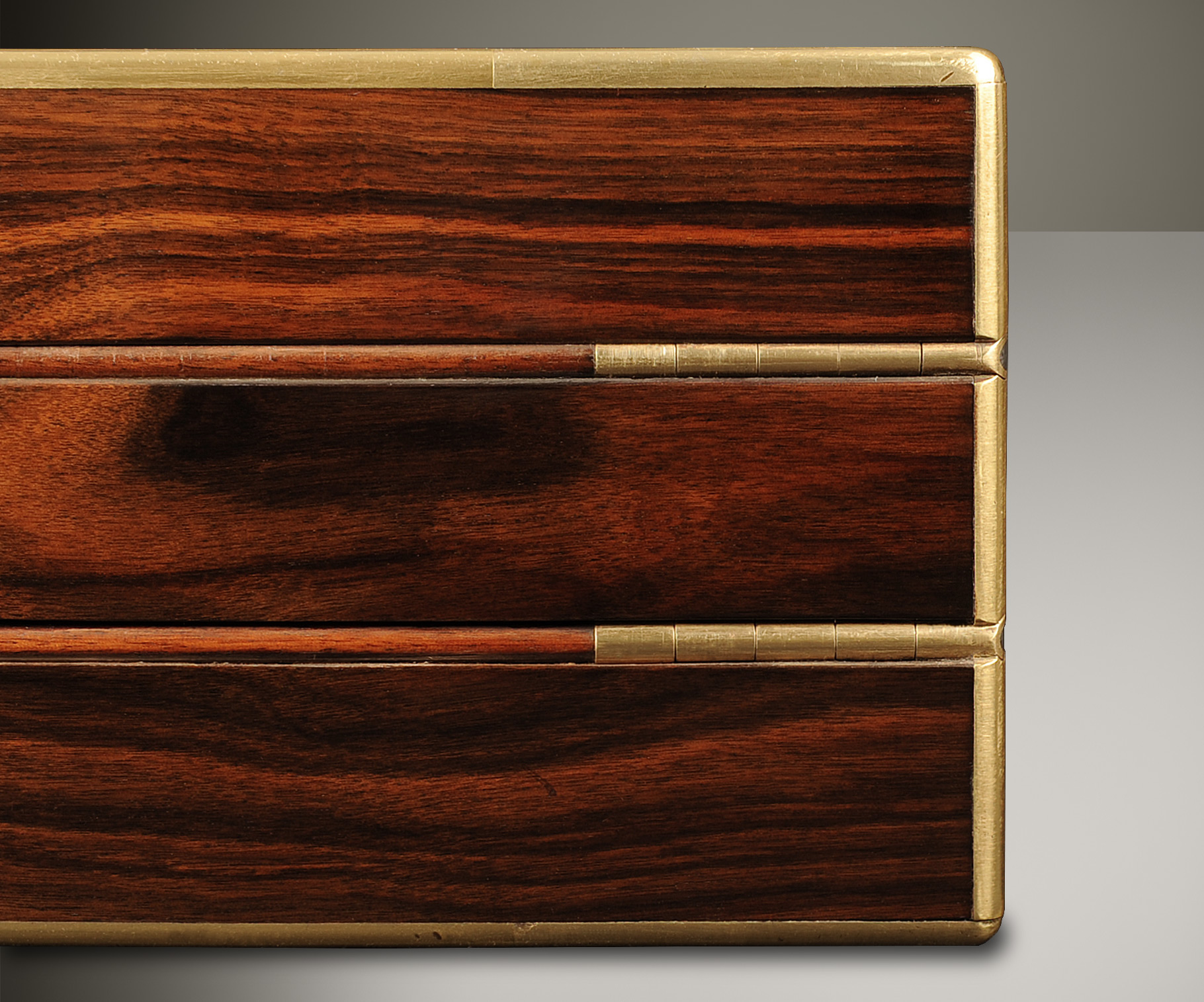 Edwards Patent concealed brass hinges.