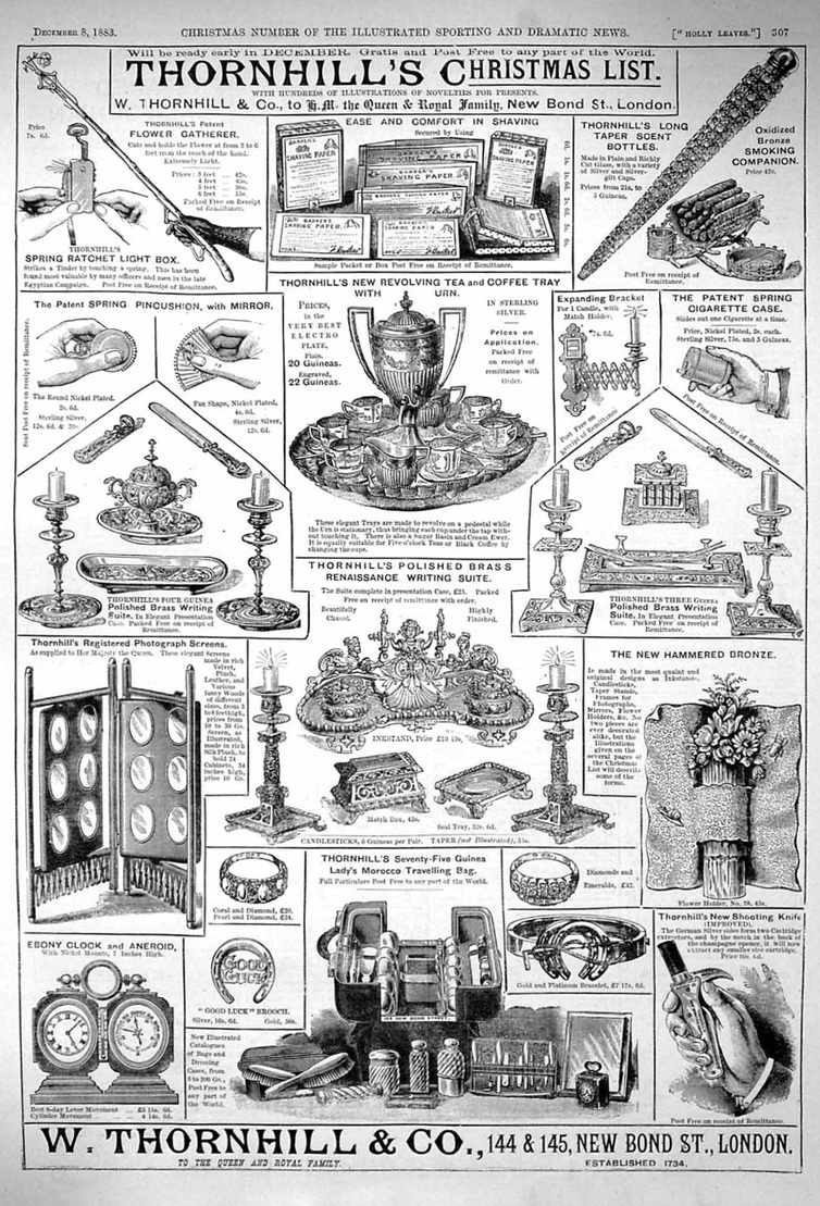 Walter Thornhill & Co advert from 1883.