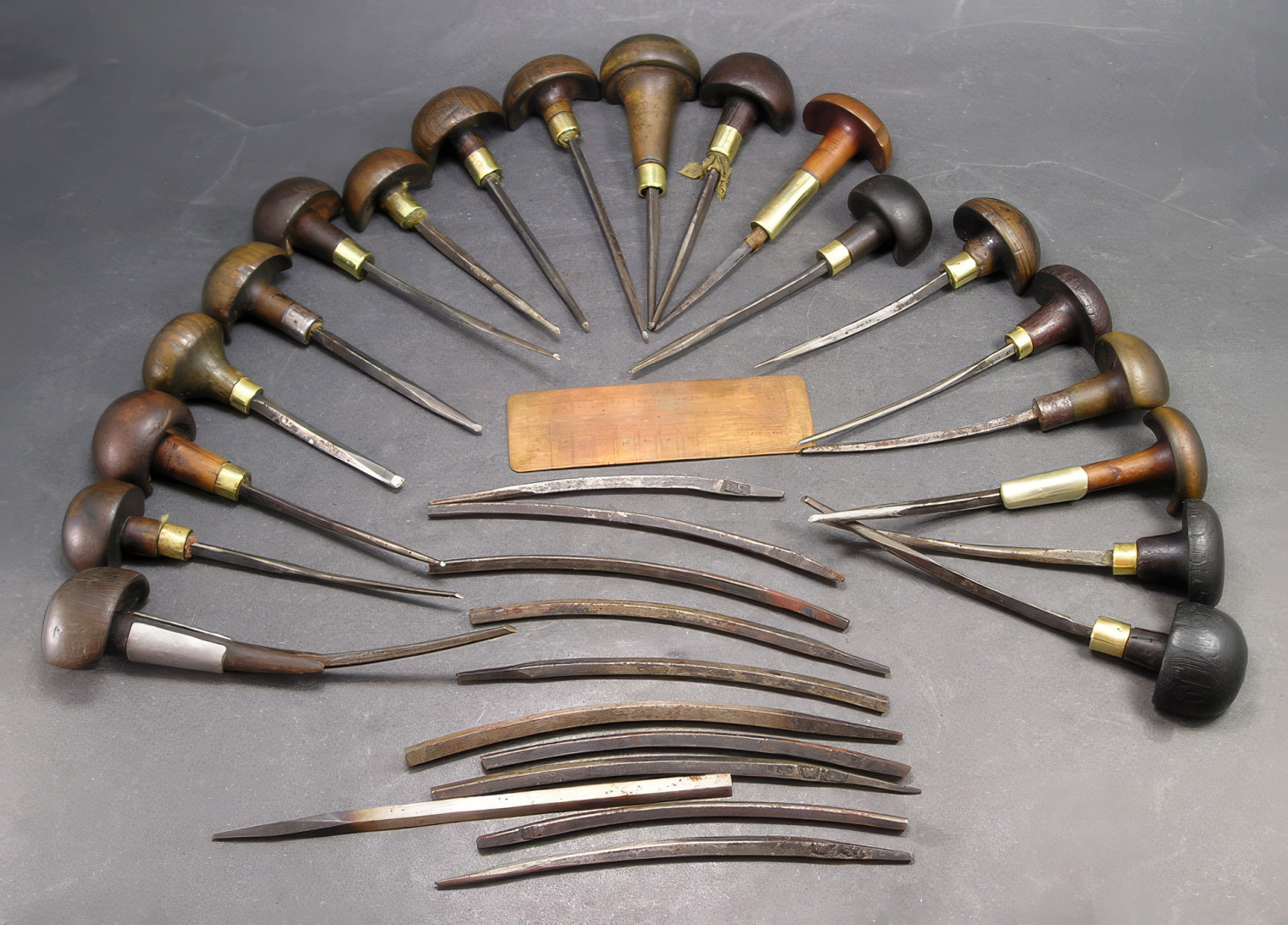 Set of antique graver tools.