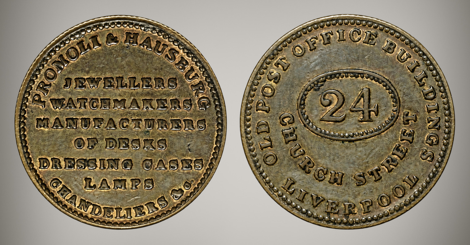 Hausburg and Promoli advertising coin.