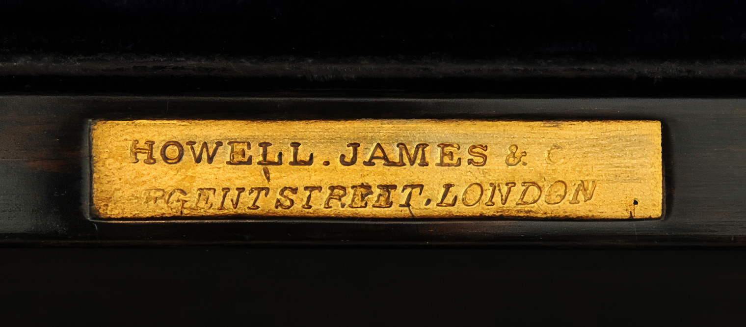 Howell, James & Co engraved retailers’ plate.