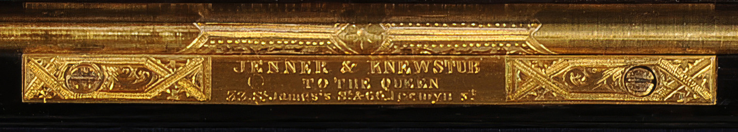 Jenner and Knewstub manufacturer’s plate.