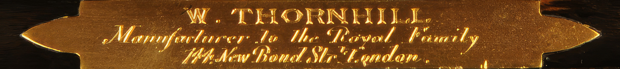Walter Thornhill engraved brass plate.